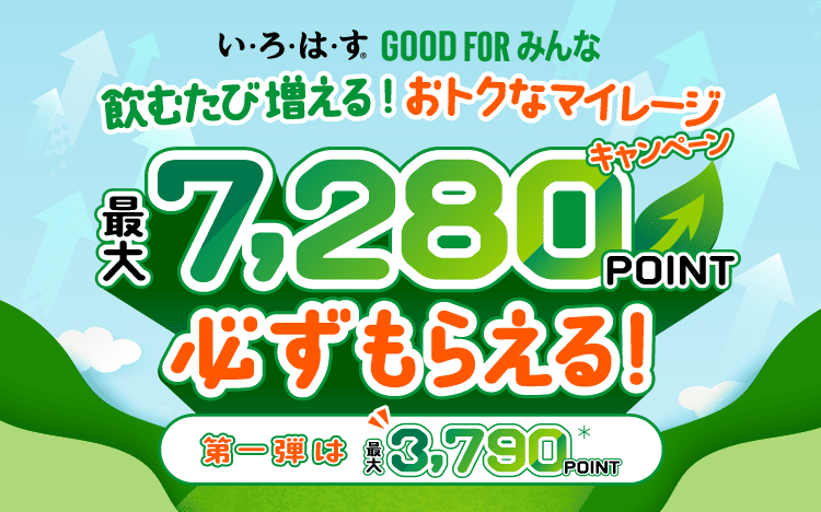 い・ろ・は・す® GOOD FOR みんな 飲むたび増える！おトクなマイレージキャンペーン