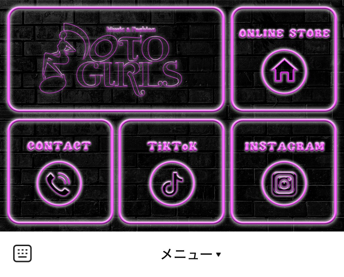 OTO GIRLSのLINEリッチメニューデザインのサムネイル